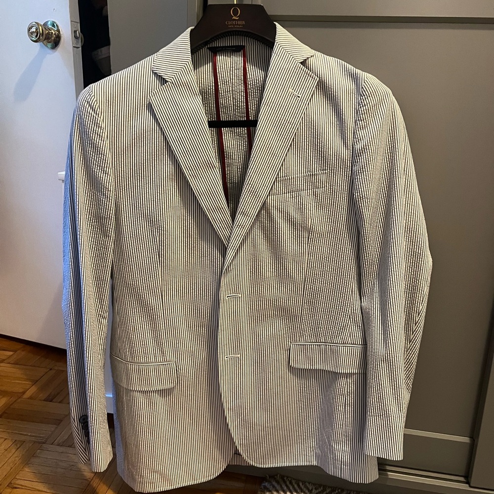 Seersucker Brooks Brothers blazer/sportcoat